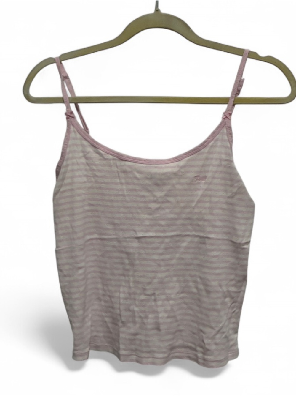 Pink Victoria's Secret Light Pink Striped Cami Tank Top